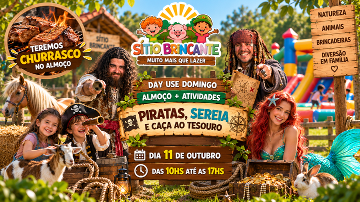 Imagem de divulgação de 11/10 - DOMINGO CHURRASCO  + ATIVIDADES 10h às 17h