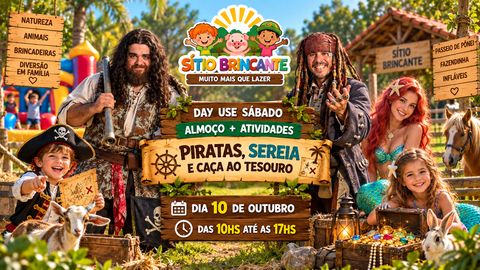 Capa do evento 10/10 - SÁBADO ALMOÇO + ATIVIDADES 10h às 17h
