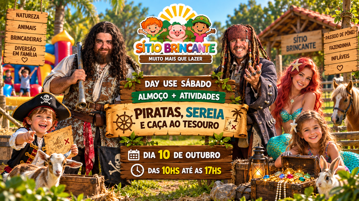 Imagem de divulgação de 10/10 - SÁBADO ALMOÇO + ATIVIDADES 10h às 17h