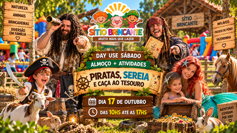Capa do evento 17/10 - SÁBADO ALMOÇO + ATIVIDADES 10h às 17h
